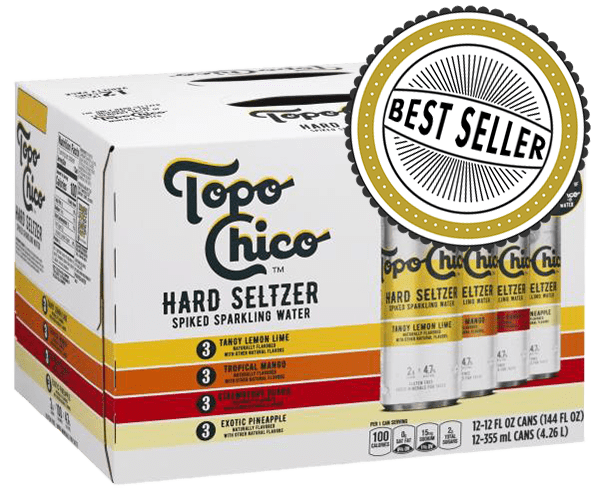 Topo Chico Variety Pack Hard Seltzer, 12 Pack, 12 fl oz Cans, 4.7% ABV