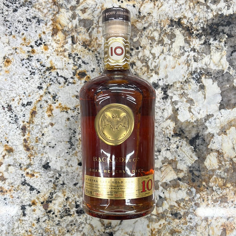 Bacardi Gran Reserva Diez "Aged 10 Years" Extra Rare Gold Rum, 750mL