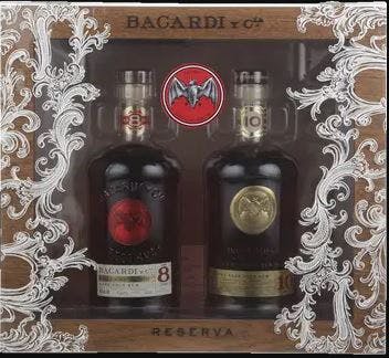 Bacardi Reserva 8 & 10-Year Rum Humidor Box Set