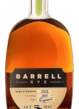 Barrell Cask Strength Rye Whiskey (Batch 002), 750mL