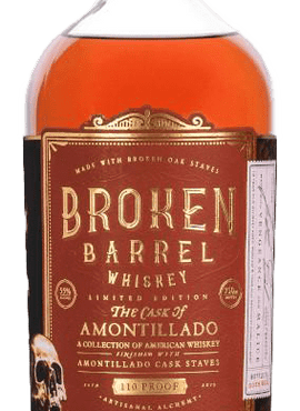 Broken Barrel Cask of Amontillado Whiskey, 750mL