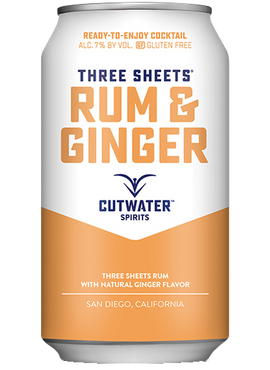 Cutwater Three Sheets Rum and Ginger, 12oz.