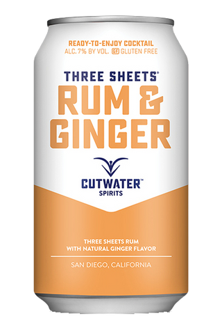 Cutwater Three Sheets Rum and Ginger, 12oz.
