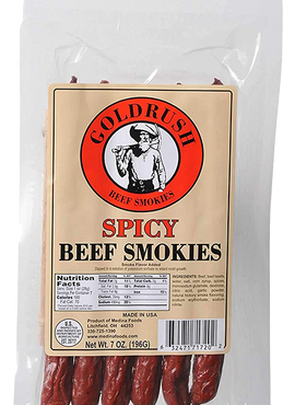 Goldrush Spicy Smokie Beef Sticks, 7 oz