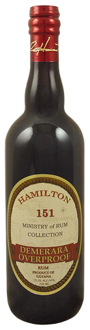 Hamilton 151 Demerara Overproof Rum, 750mL