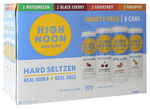 High Noon Hard Seltzers Variety 8-Pack, (355mL)