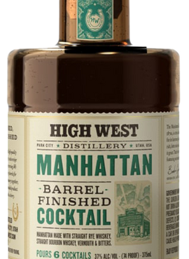 High West Manhattan Barrel Finished Cocktail, 375mL