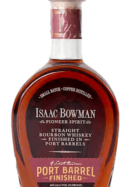 Isaac Bowman Straight Bourbon Whiskey aged in Port Barrels, 750mL