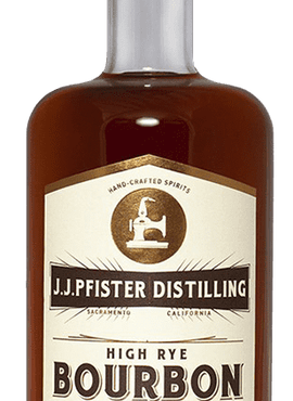 J.J. Pfister High Rye Bourbon Whiskey, 750mL