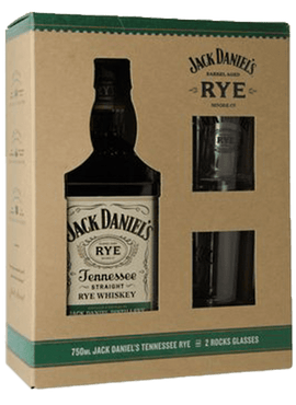Jack Daniel's Tennessee Straight Rye Gift Set, 750mL