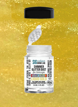 Shimmer Glitter™ Liquid Gold Edible Dust for Cocktails, 3g