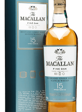 Macallan 15-Year Fine Oak Scotch, 750mL