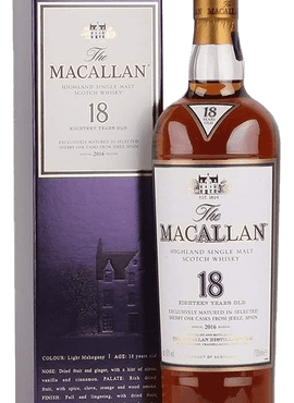 Macallan 18-Year Single Malt Scotch, 750mL