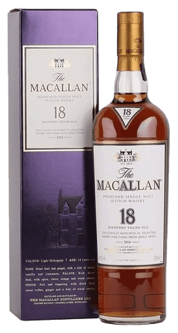 Macallan 18-Year Single Malt Scotch, 750mL