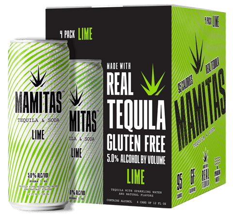 Mamitas Lime Tequila & Soda, 4-pack (12oz.)