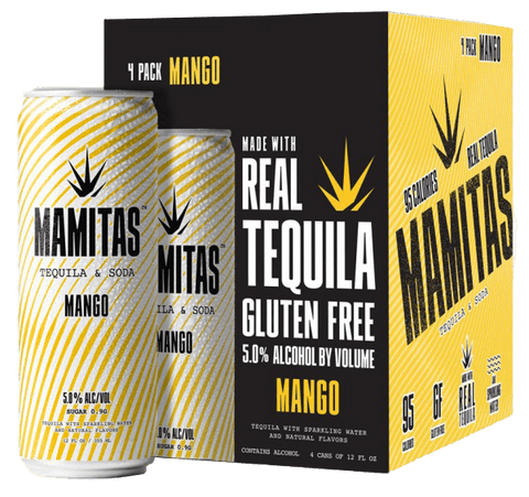 Mamitas Mango Tequila & Soda, 4-pack (12oz.)