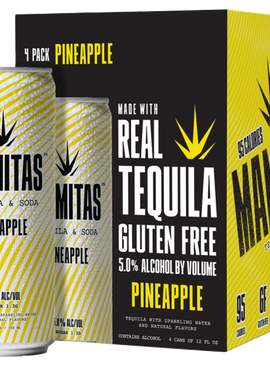 Mamitas Pineapple Tequila & Soda, 4-pack (12oz.)