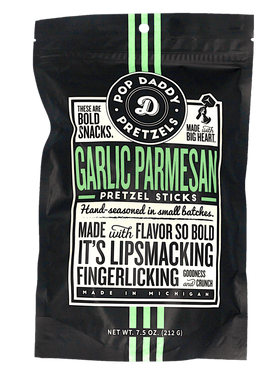 Pop Daddy Garlic Parmesan Pretzels, 7.5 oz