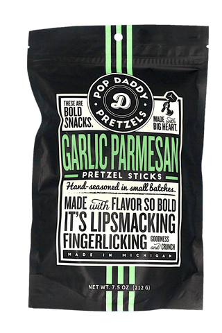 Pop Daddy Garlic Parmesan Pretzels, 7.5 oz