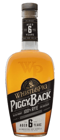 WhistlePig PiggyBack 6-Year Rye Whiskey, 750mL