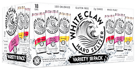 White Claw Hard Seltzer Variety Pack, 18-pack